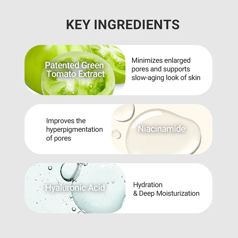 SUNGBOON EDITOR Green Tomato Pore Lifting Ampoule+ My Korean BeautyKorean skincare Glow up