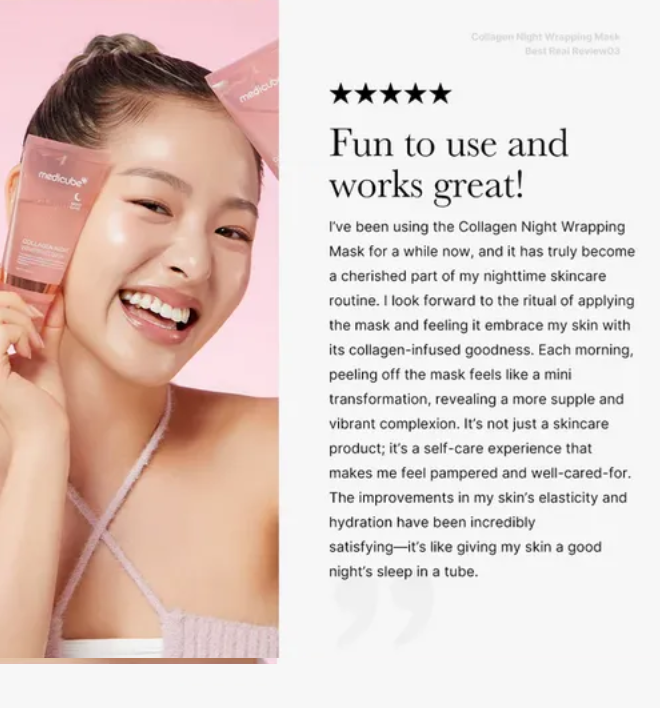 Médicube Masque enveloppement de nuit au COLLAGÈNE 75ml Korean Beauty & Healthy LTD