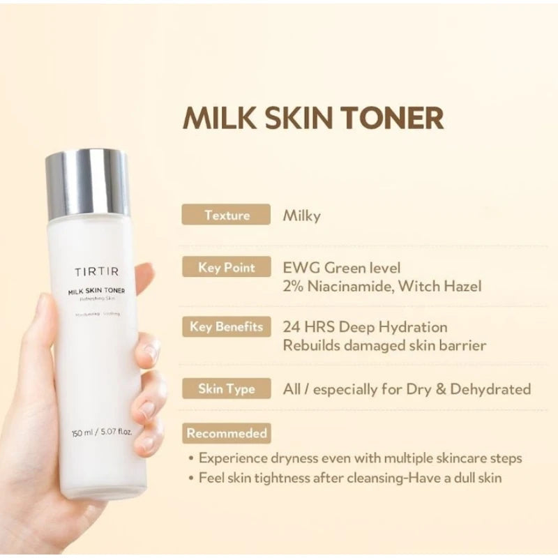 Milk Skin Toner- traite les pores et unifie le teint- 150ml - Korean Beauty & Healthy