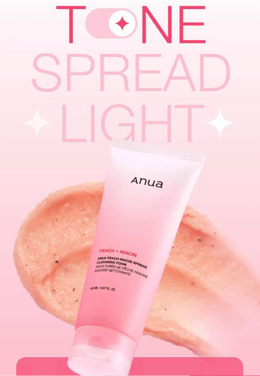 Anua - Peach Niacin Spread Cleansing Foam - Mousse nettoyante éclaircissante My Korean BeautyKorean skincare Glow up