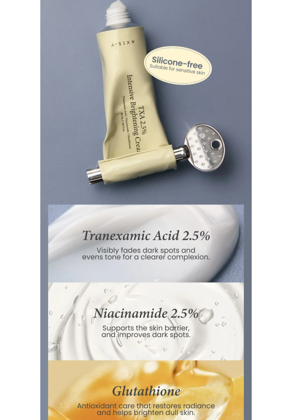 Axis-Y Crème éclaircissante intensive à 2,5 % de TXA My Korean BeautyKorean skincare Glow up