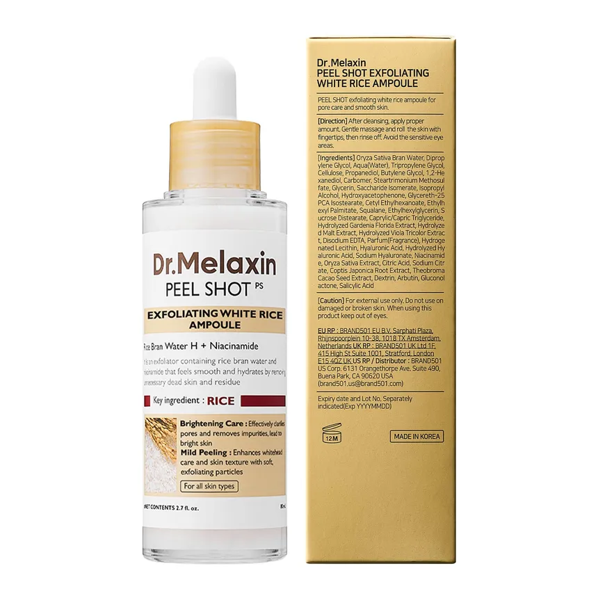 Dr.Melaxin Peel Shot Exfoliant Rice Ampoule My Korean BeautyKorean skincare Glow up