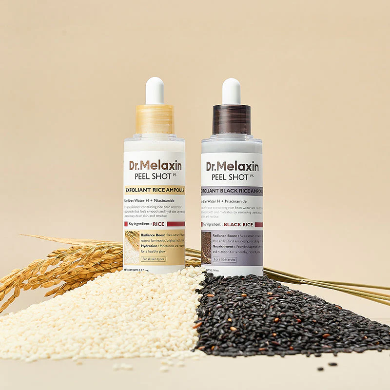 Dr.Melaxin Peel Shot Exfoliant Black Rice Ampoule My Korean BeautyKorean skincare Glow up