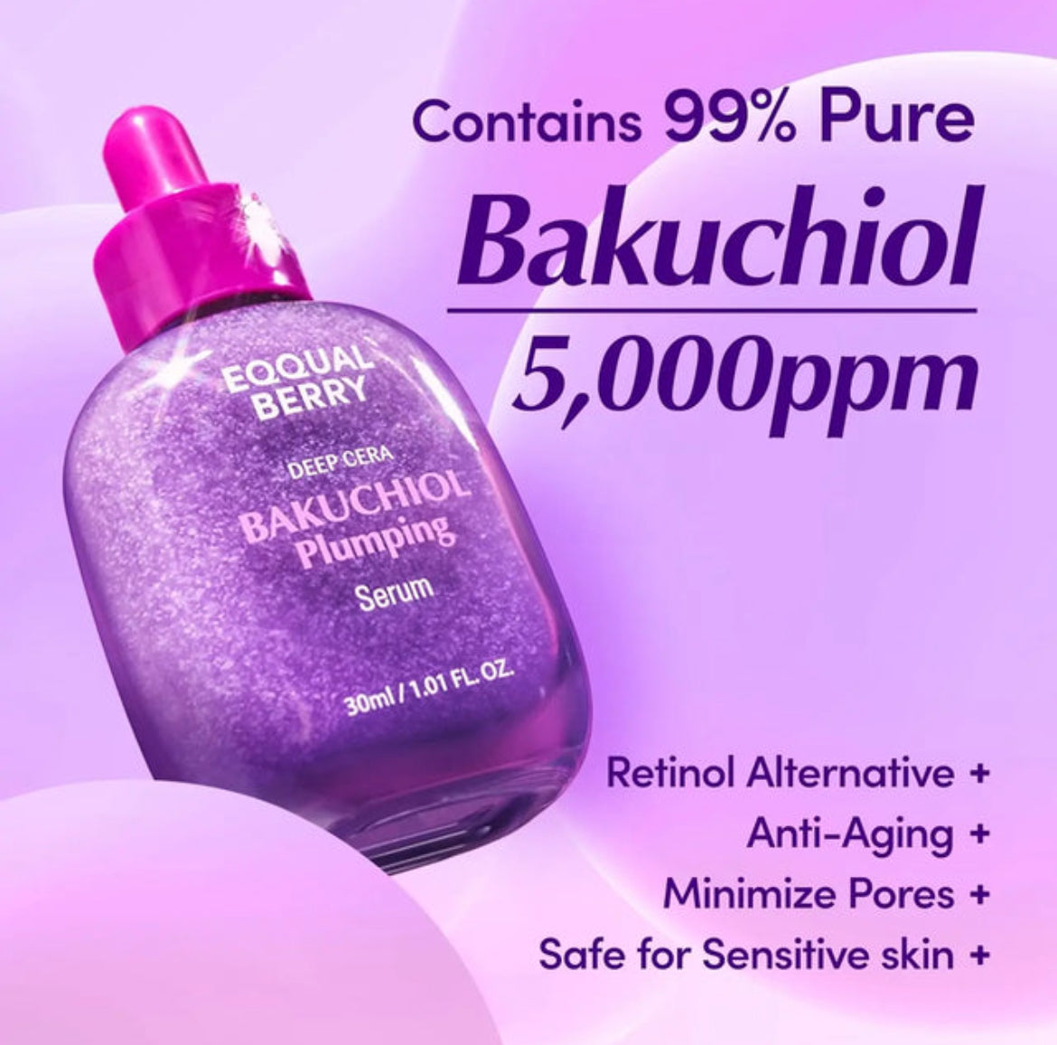 EQQUALBERRY Bakuchiol Plumping Serum My Korean BeautyKorean skincare Glow up