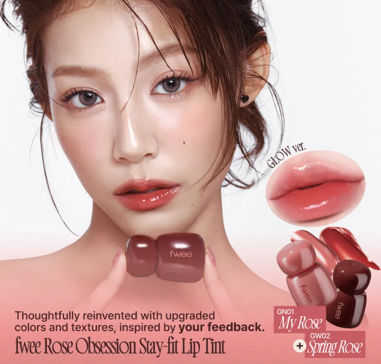 fwee - Rose Obsession Stay-Fit Lip Tint My Korean BeautyKorean skincare Glow up