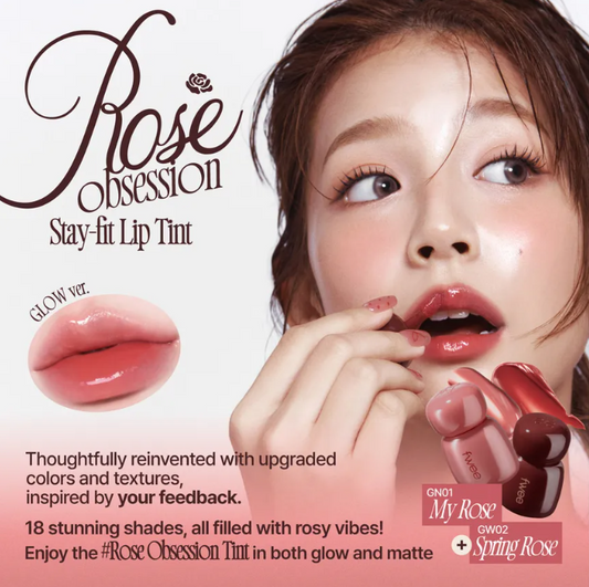 fwee - Rose Obsession Stay-Fit Lip Tint My Korean BeautyKorean skincare Glow up