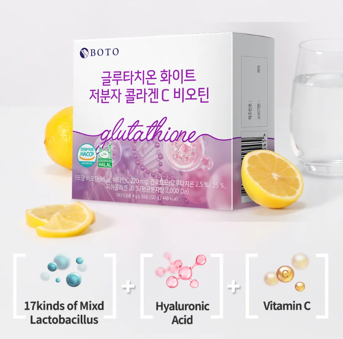 BOTO - Glutathione White Small Molecule Collagen C Biotin My Korean BeautyKorean skincare Glow up