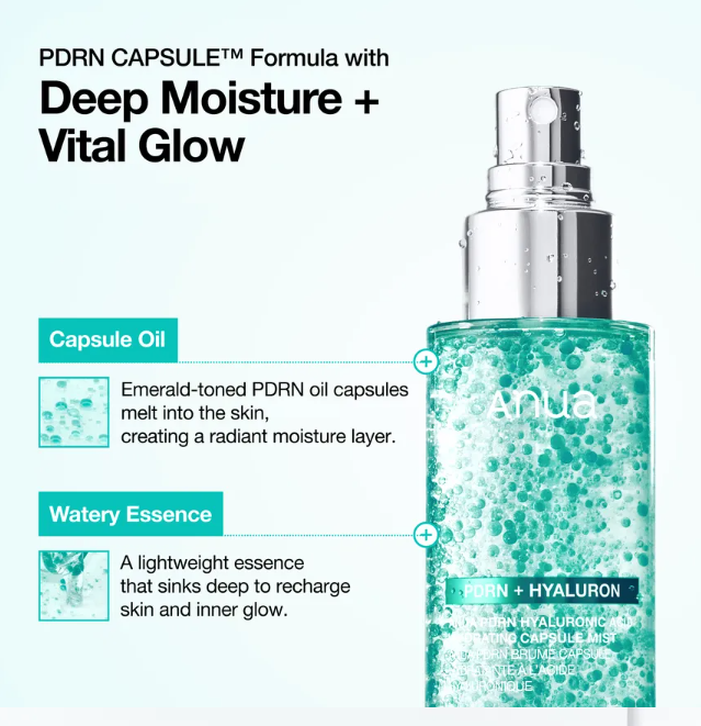 Anua Brume hydratante en capsule à l'acide hyaluronique PDRN My Korean BeautyKorean skincare Glow up