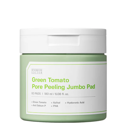 SUNGBOON EDITOR Green Tomato Pore Peeling Jumbo Pad My Korean BeautyKorean skincare Glow up